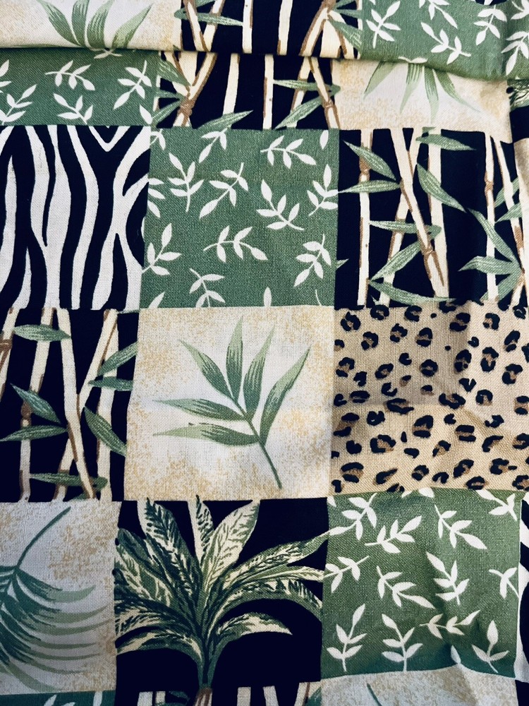 VTG Tropical Foliage & Animal Print Themed Cheater by Fabric Traditions BTFQ