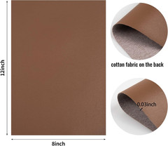 12 Pieces Faux Leather Sheets, 8×12 inches Skin Tone Faux PU Leather Sheets, Fau