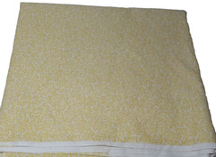 Cotton Sewing Fabric Pale Butter Yellow White Swirl Vine Quilting Crafts 2.5 yd