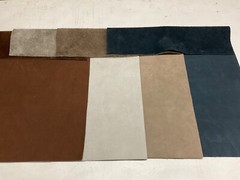 Italian Nubuck suede panels for 3 Top Quality Large 18″x 24″ Cognac