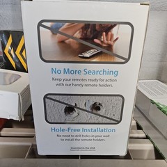 Hole-Free Remote Holders – Eliminate Need to Drill Holes in Your Wall (for 2 …
