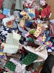 Vintage Cotton Fabric Scraps For Crumb Quilts & Crafts Junk Journal 5 Pounds LOT