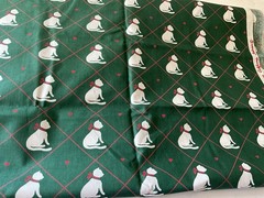 Quilting Sewing Crafts Fabric Lot Cats Green Red Blue White Cotton