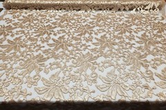 Nude Floral Embroidery Nylon Crochet Mesh Prom Sequin Fabric “The Beyonce Lace”