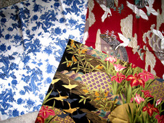 YEAR OF THE DRAGON MODA FABRIC OOP +2 Assorted Size Pieces (3) Asian Designs