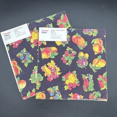 VTG 90’s Concord Fabrics Good Time Chintz Fruit 8-10″ Blocks NOS Sample Swatch