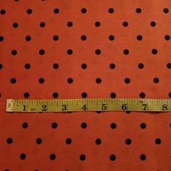 Halloween Swiss Dot Cotton Fabric 44″x36″ Precut Yard Black Orange Dot