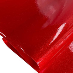| Red Transparent Glitter Vinyl Roll, 0.7 Mm Solid Clear PVC Jelly Vinyl Crafts
