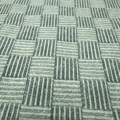 Sage Green Basketweave Print Check Cotton Fabric BTHY #65