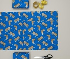 Artisan Block Print Cotton Fabric Unique Leopard Design for Dressmaking