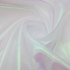 3YD Sheer Iridescent Organza Fabric, Holographic Magic Gauze for Decor/Costumes
