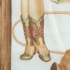 Alexander Henry Back In The Saddle 2008 Pinup Cowgirls White Fabric 2.6YD WASHED