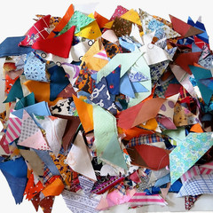 Vtg Fabric Scrap Pieces Lot Quilting Cotton Mix Floral Stripes Plaid Solid Craft