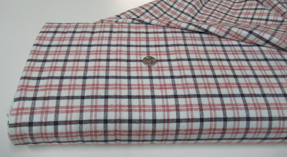 MARCUS designer fabric PRIMO FLANNEL PLAID cream 12 yds (091421) Yarn Dyed BOLT!