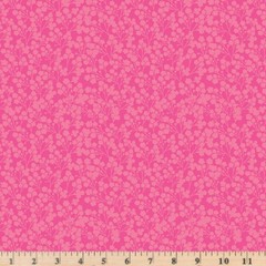 Calico Cowgirls Wildflowers Pink Fabric Poppie Cotton By the Half Yd Cont Cut