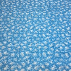 2 Pieces Blue White Sponge Print Fabric 44″ wide 2 Yards Total Cotton