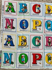 Michael Miller Fabrics #C-1313 ABC BLOCKS 2 Sets Fabric Panels 16″x44″ Alphabet