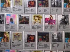 Taylor Swift Album Covers on 100% Cotton Fabric by the 1/4 Yard : 9″ x 57″