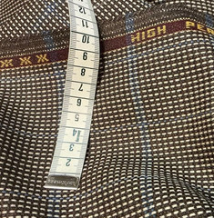 Ermenegildo Zegna High Performance 4 Ply Wool Fabric Brown Check 2.0m / 2.2yd
