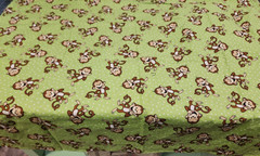 Monkeys On Lime Green White Polka Dot Fabric Sewn Into Pillow Case 38×30 cotton