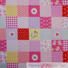 BonEful Fabric FQ Cotton Quilt Flannel White Pink Blue Yellow Baby Boy Girl Dot