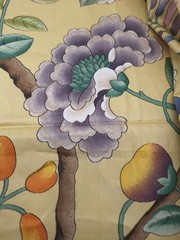 3 yd Kaufmann Large Floral Fabric Cotton Upholstery Weight 55 inches wide Yellow