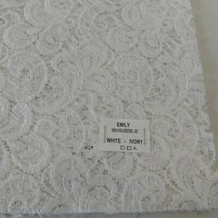 White Lace Fabric Samples 9 Pieces Unique Quality Fabrics Inc Polyester 24.75×14