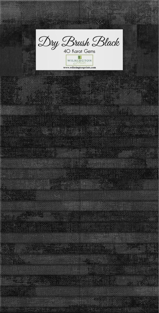 Dry Brush Black~ 40 2-1/2 Strips ~ Wilmington Prints ~ Black Jelly Roll