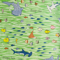Ocean Fabric Squares 5 X 5 Inch, 42 Pcs 100% Cotton Charm Pack Fabric for Quilti