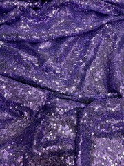 Leila LAVENDER Sequins on Mesh Fabric by the Yard – 10050