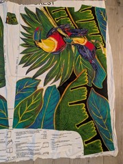 Boxer Bonanza Tropical Rainforest Jungle Princess Fabric Panel Toucan Iguana