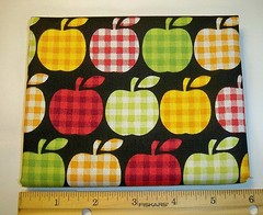 Joann Fabrics Fall Apples in Gingham/Plaid Colors Cotton Fat Quarter