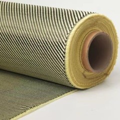 Carbon fiber&Yellow Aramid mixed Fabric Cloth Twill 3K 200gsm 50x100cm-roll pack