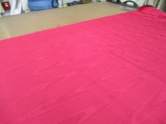 Moire Faille Fabric Remnant Cranberry Red Cotton Acetate 61″ W x 70″L x 80″L