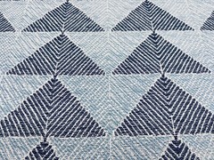 John Robshaw Performance Outdoor Geometric Triangle Fabric- Farzu Azure 5.65 yd