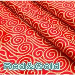 Chinese Cloud Printed Satin Silk Fabric Cloth Clothing Cheongsam Upholstery DIY