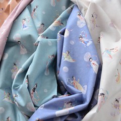Cotton Fabric Cloth Chinese Fairy Printed Hanfu Clothing Bedding DIY Crafts