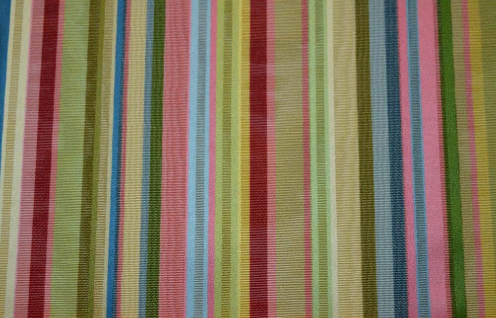 Bright Multicolor Moire Stripe Edgar Fabric Paris Candy Mix