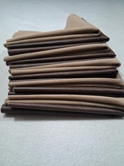10 Pieces 18″x18″ Brown Faux Leather & Tan Suede Fabric Lot