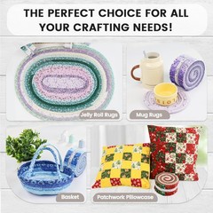 100% Cotton Jelly Roll Fabric Strips – 40 Assorted 2.5″ x 44″ for Quilting & DIY
