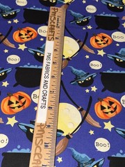 MDG Halloween Spooky Boo misc on Purple 100% light weight COTTON FABRIC by yard