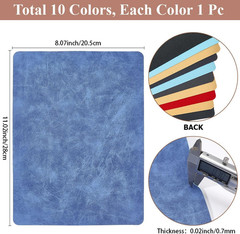 11 X 8 Inch 10 Colors Frosted Faux Suede Fabric Velvety Touch Solid PU Leather
