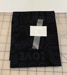 3 pieces of Island Batik Black & White Batik Fabric – over 1 3/4 yards total