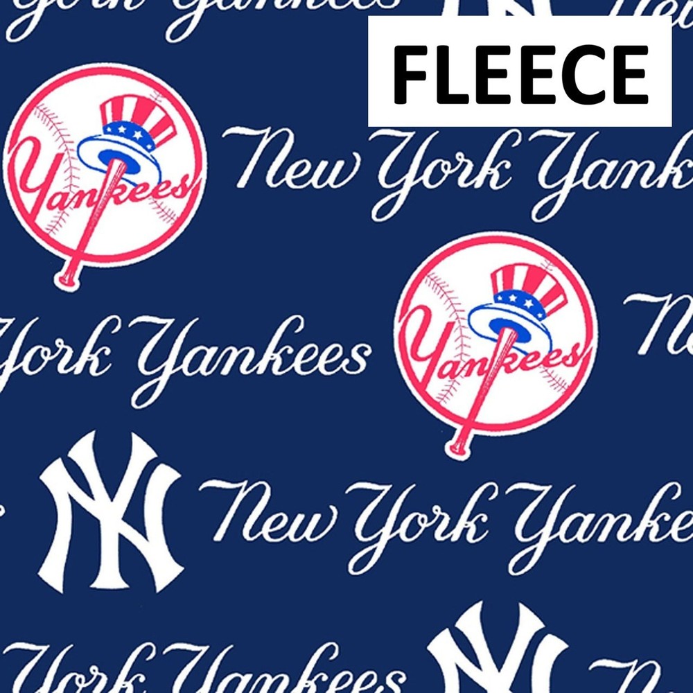 New York Yankees – MLB Official, 60″ wide FLEECE – Continuous yards available.