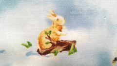 Fabric Red Rooster “O’ Snowy Night” 4 Pc Sampler Snowmen as Holy Family $8.95