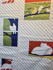 Vintage Cat Fabric Charles Parsons Retro Novelty Cotton Furnishing 120cm