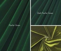 Stretch Velvet Fabric Green 4 Way Polyester Spandex Soft Velour 59 Inch
