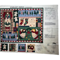 Starlight Angels Panel Christmas 1 Yd Cotton Fabric Material #520