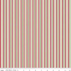 Fat Quarter Riley Blake Basics 1/8″ Stripe Christmas Quilt Cotton