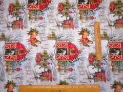 Susan Winget Fabric By Yard Christmas Horses Barns in Snow Scenic Cotton #27